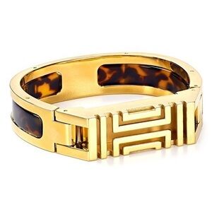 Tory Burch Gold-Tone Bracelet with Tortoiseshell Inlay